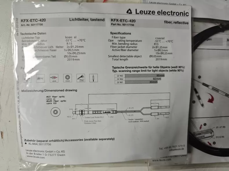 Leuze electronic Sensor KFX-ETC-420 thumbnail