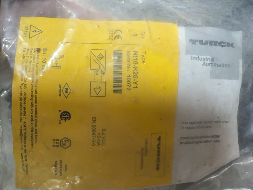 Turck Ni10-K20-Y1 Sensor
