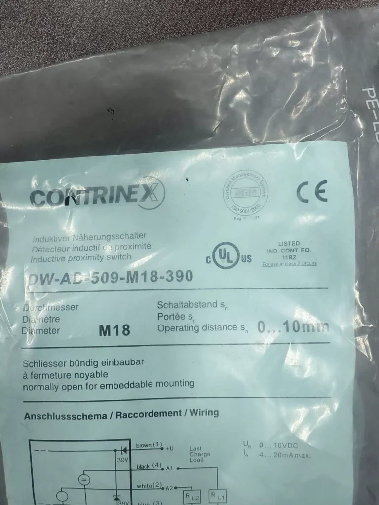 CONTRINEX DW-AD-509-M18-390 Proximity Sensor thumbnail