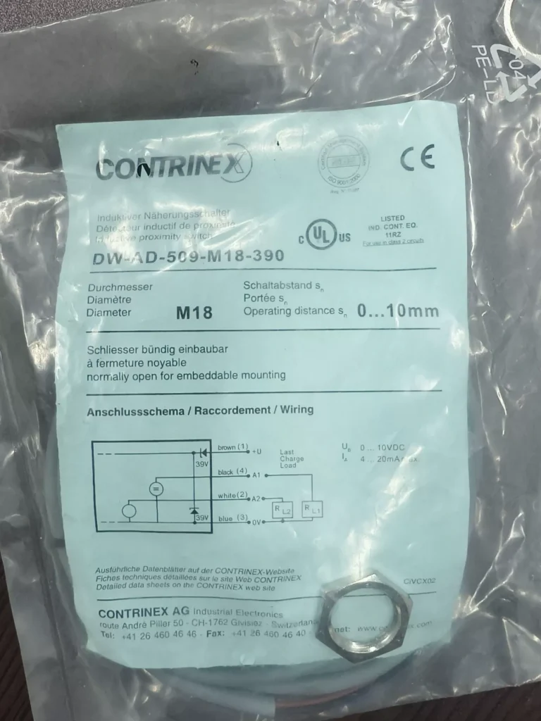 CONTRINEX DW-AD-509-M18-390 Proximity Sensor thumbnail