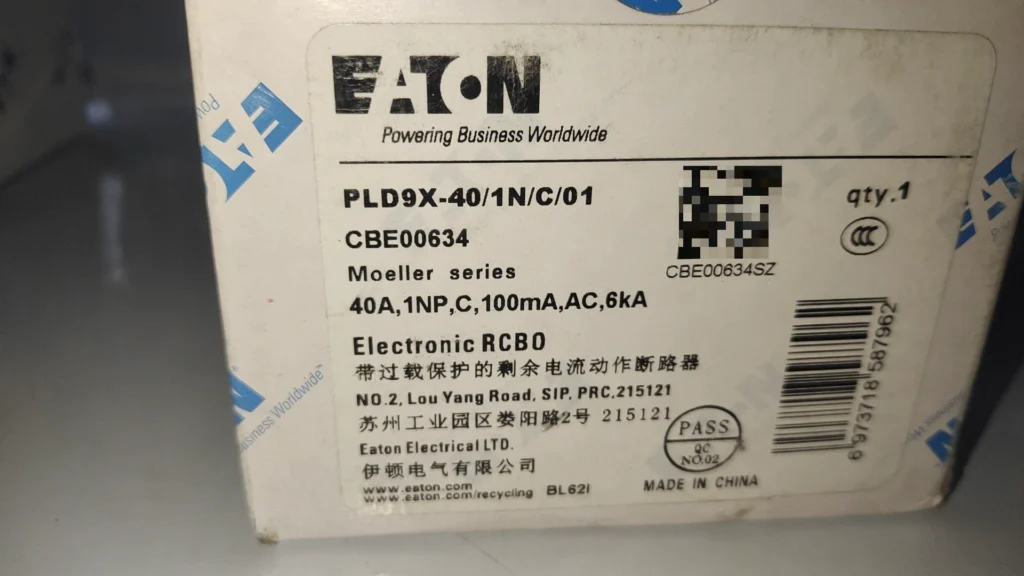 Eaton PLD9X-40/1N/C/01 Switch