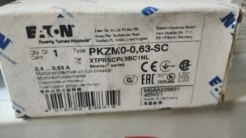 Eaton PKZM0-0.63-SC Circuit Breaker