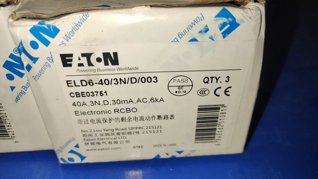 Eaton ELD6-40/3N/D/003 Residual Current Circuit Breaker