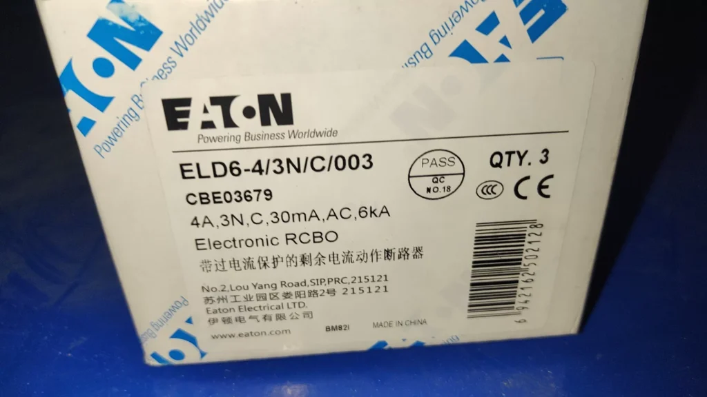Eaton ELD6-4/3N/C/003 Residual Current Circuit Breaker