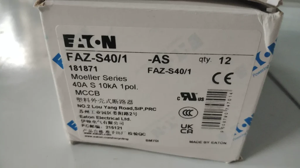 Eaton FAZ-S40/1-AS Circuit Breaker