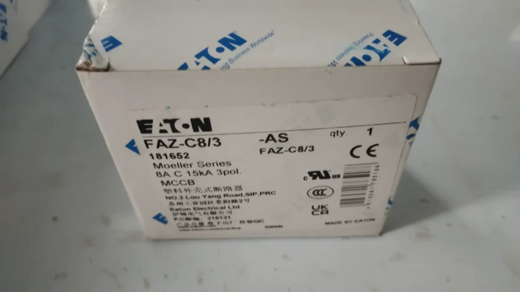 Eaton FAZ-C8/3-AS Circuit Breaker