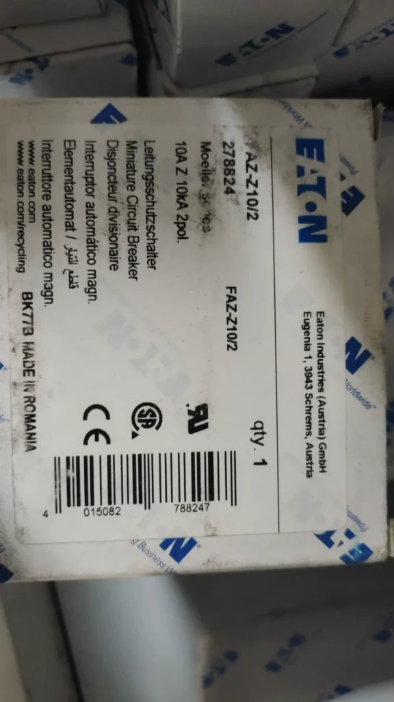 Eaton FAZ-Z10/2 Circuit Breaker