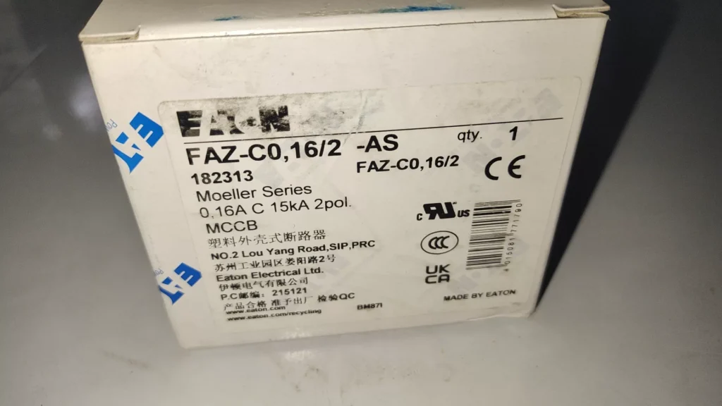 Eaton FAZ-C0,16/2-AS Circuit Breaker