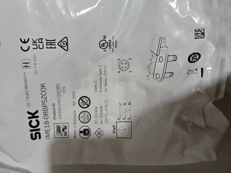 SICK Proximity Sensor IME18-08BPSZCOK thumbnail