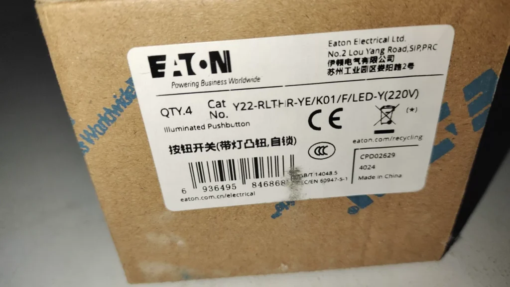 Eaton Y22-RLTHR-YE/K01/F/LED-Y(220V) Switch