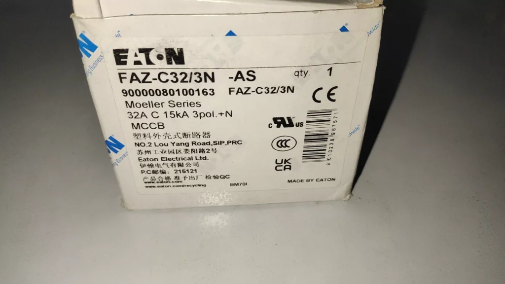 Eaton FAZ-C32/3N-AS Circuit Breaker