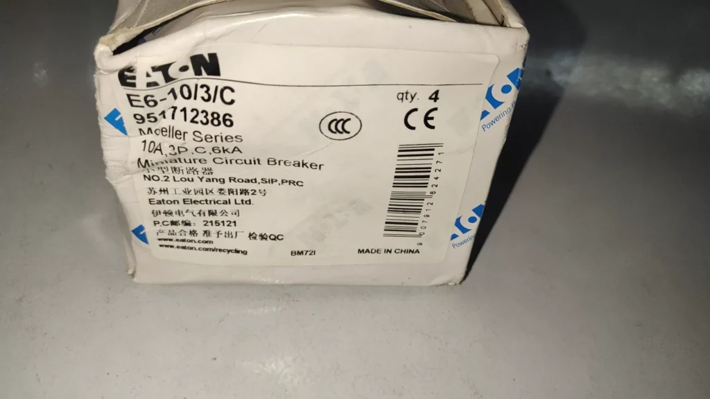 Eaton E6-10/3/C Circuit Breaker