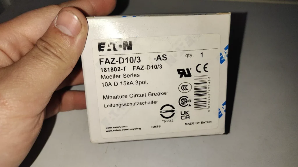 Eaton FAZ-D10/3-AS Circuit Breaker