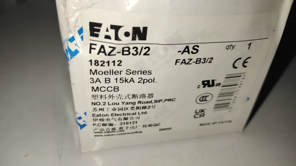 Eaton FAZ-B3/2-AS Circuit Breaker