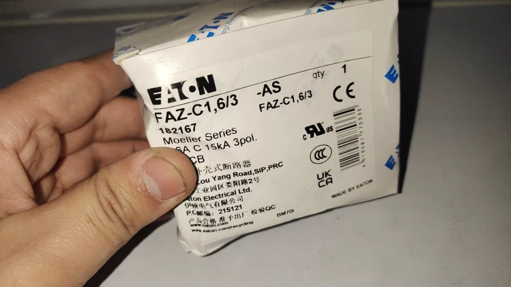 Eaton FAZ-C1,6/3-AS Circuit Breaker