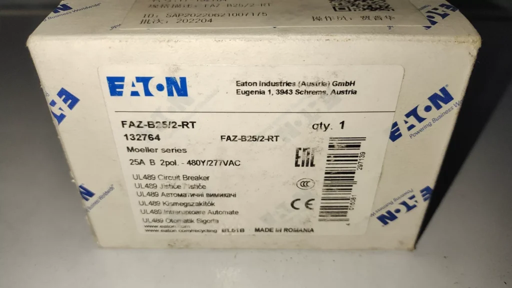 Eaton FAZ-B25/2-RT Circuit Breaker