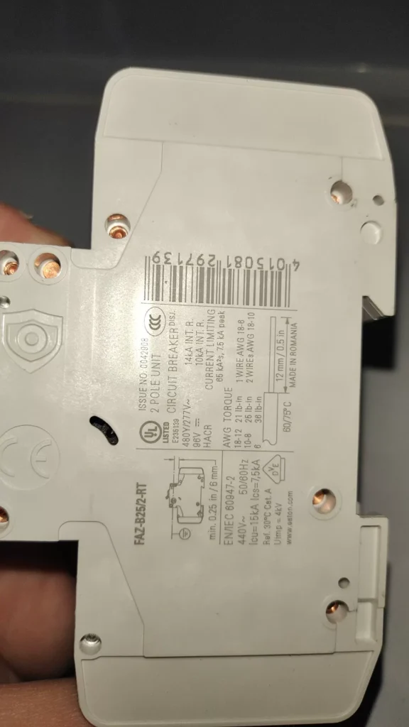 Eaton FAZ-B25/2-RT Circuit Breaker thumbnail