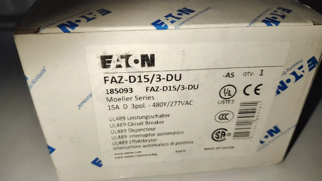 Eaton FAZ-D15/3-DU Circuit Breaker