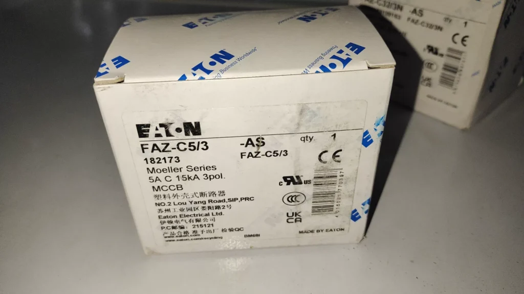 Eaton FAZ-C5/3-AS Circuit Breaker