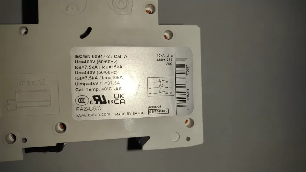 Eaton FAZ-C5/3-AS Circuit Breaker thumbnail