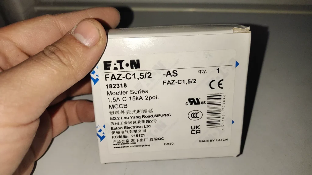 Eaton FAZ-C1,5/2-AS Circuit Breaker