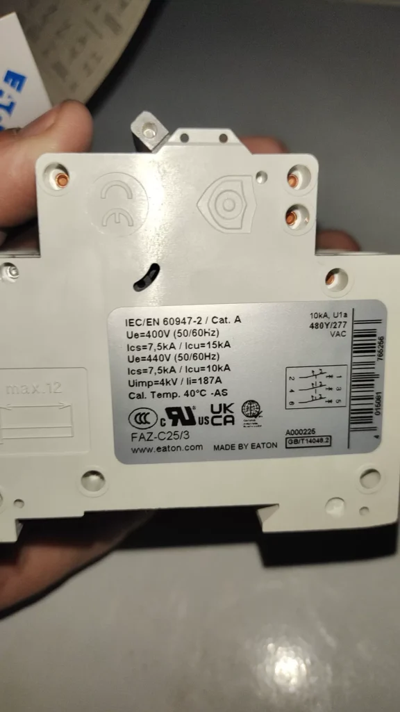 Eaton FAZ-C25/3-AS Circuit Breaker thumbnail