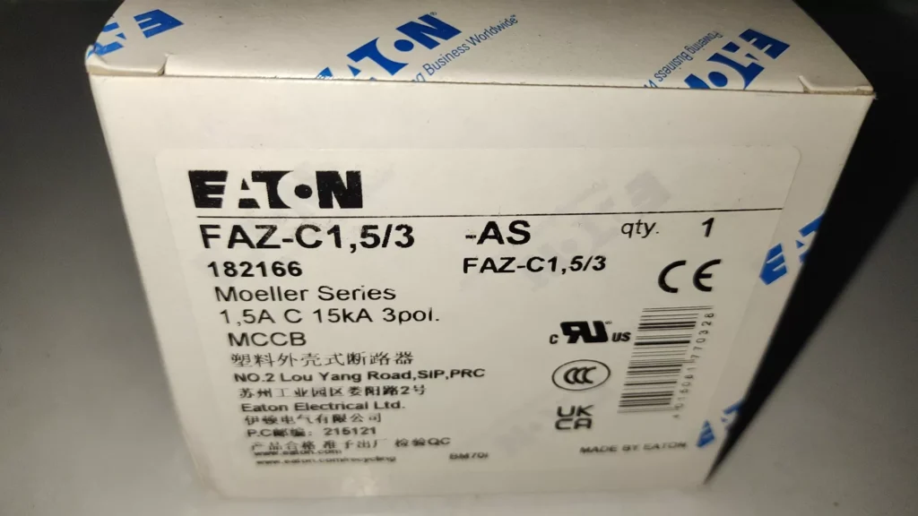Eaton FAZ-C1,5/3-AS Circuit Breaker