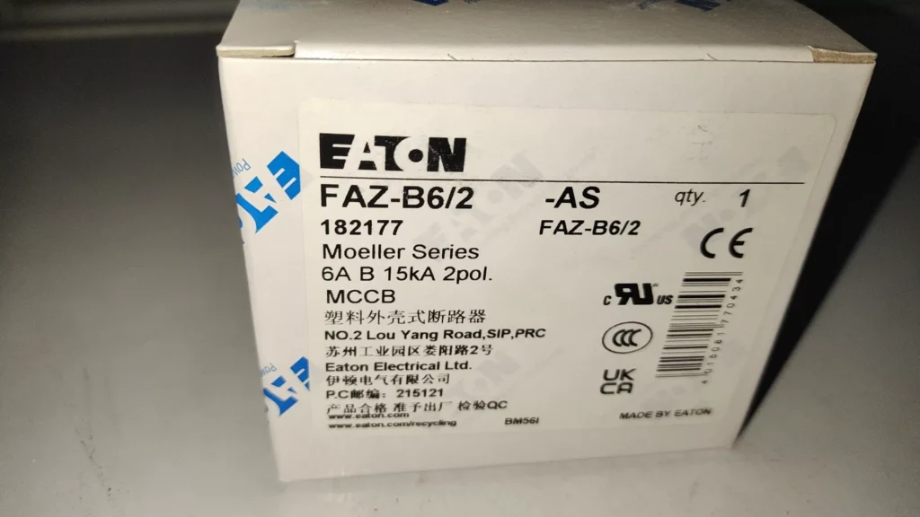 Eaton FAZ-B6/2-AS Circuit Breaker