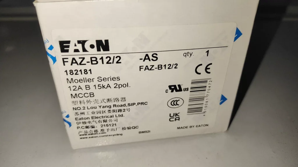 Eaton FAZ-B12/2-AS Circuit Breaker