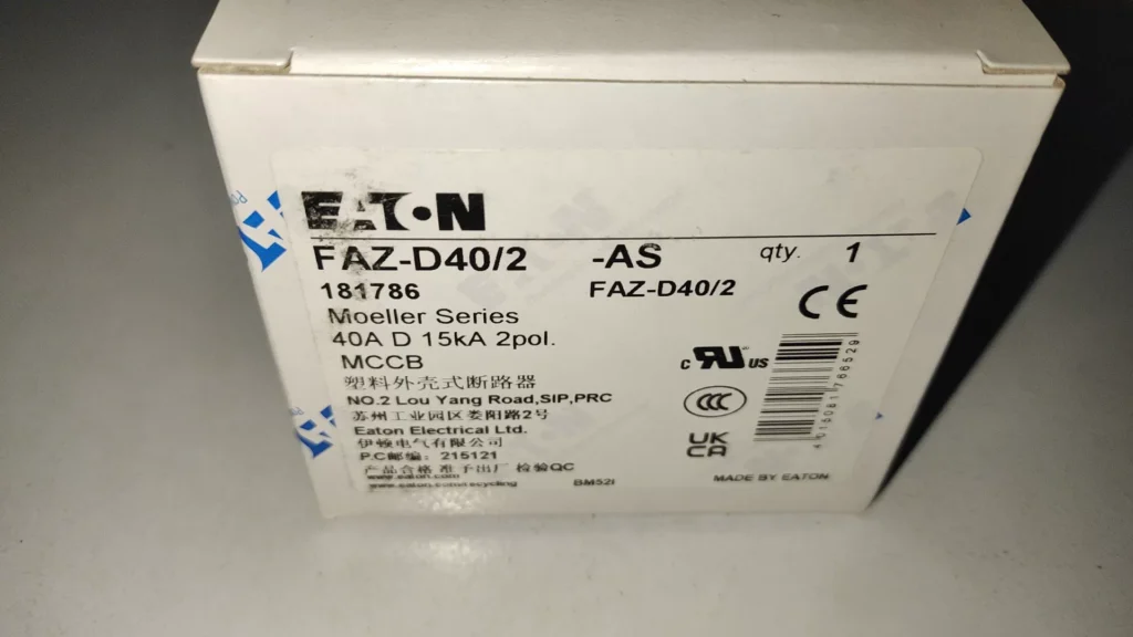 Eaton FAZ-D40/2-AS Circuit Breaker