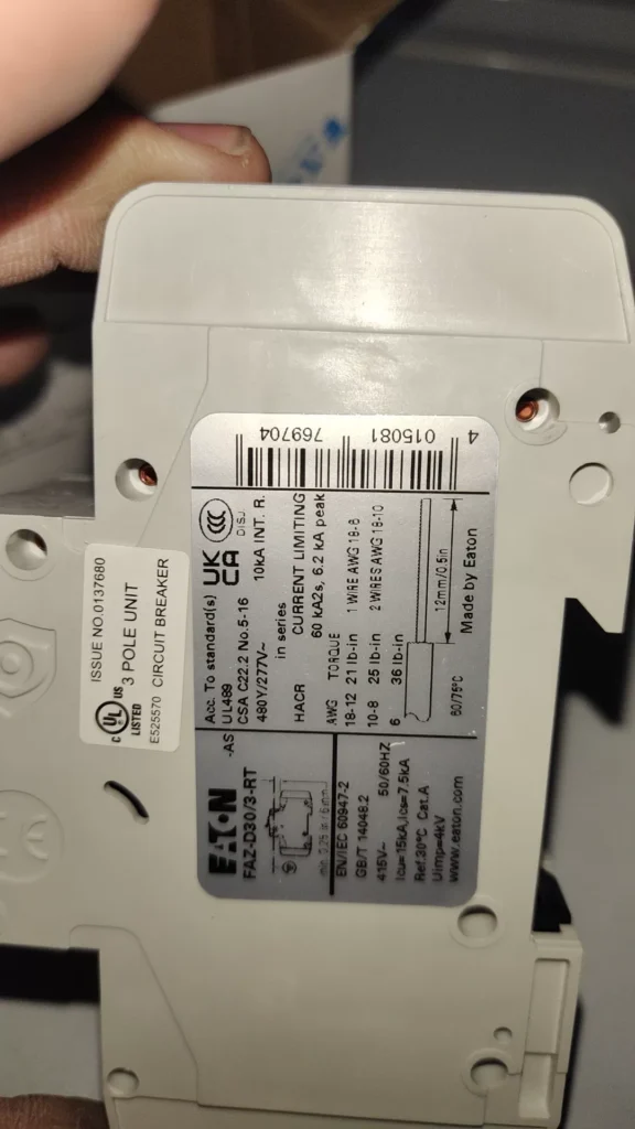 Eaton FAZ-D30/3-RT Circuit Breaker thumbnail
