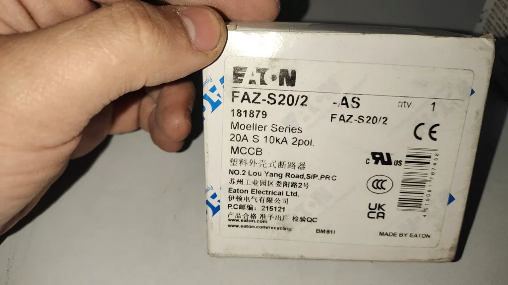 Eaton FAZ-S20/2-AS Circuit Breaker