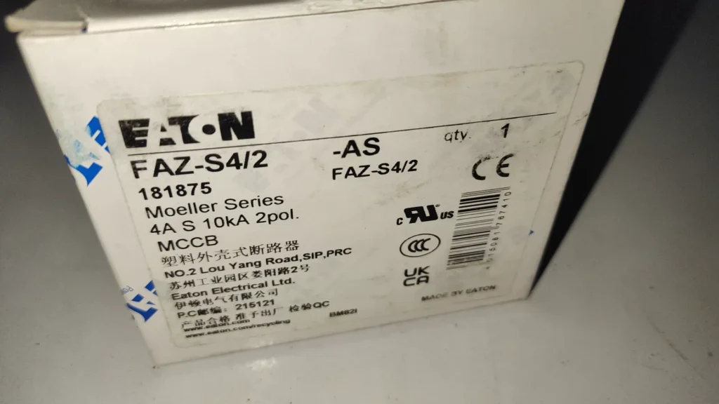 Eaton FAZ-S4/2-AS Circuit Breaker