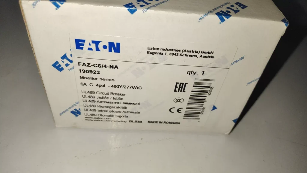 Eaton FAZ-C6/4-NA Circuit Breaker