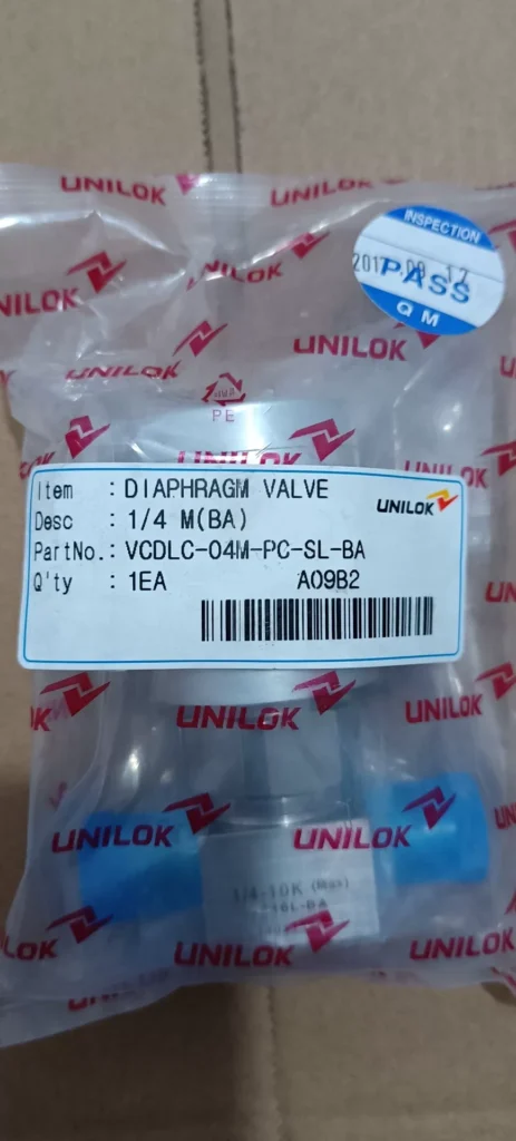 UNILOK VCDLC-04M-PC-SL-BA Diaphragm Valve