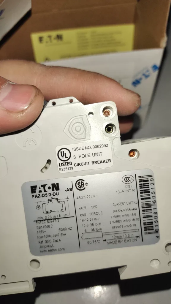Eaton FAZ-D5/3-DU Circuit Breaker thumbnail