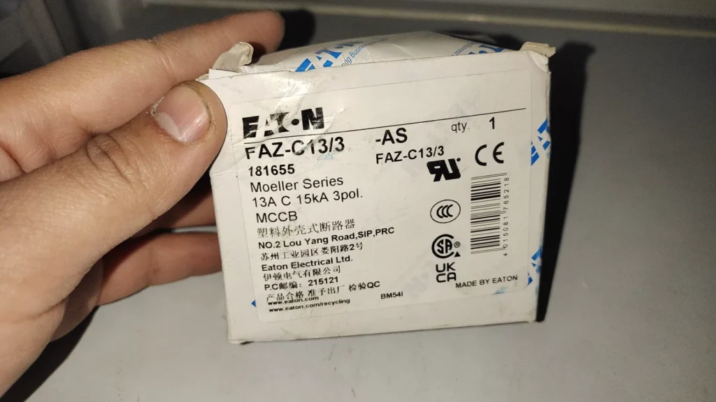Eaton FAZ-C13/3-AS Circuit Breaker
