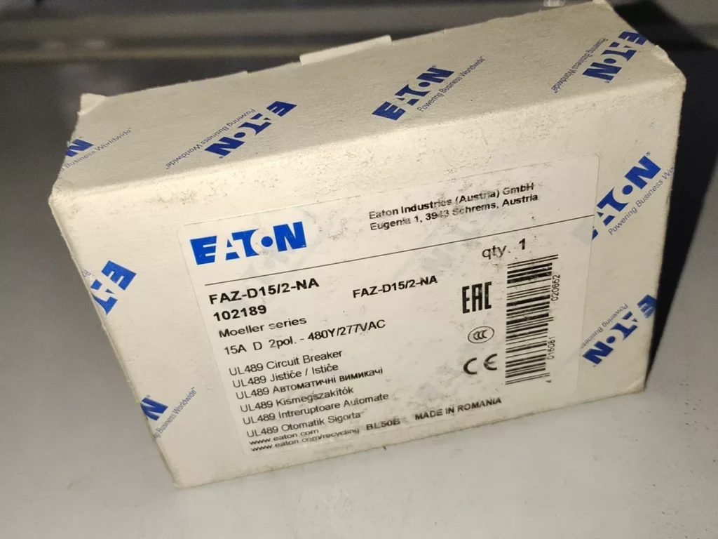 Eaton FAZ-D15/2-NA Circuit Breaker