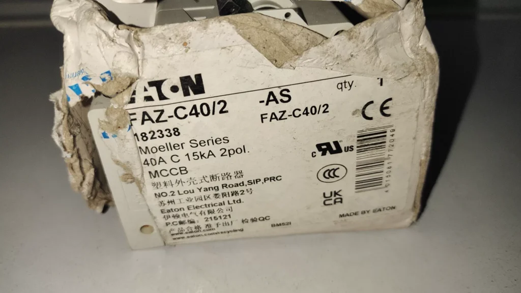 Eaton FAZ-C40/2-AS Circuit Breaker