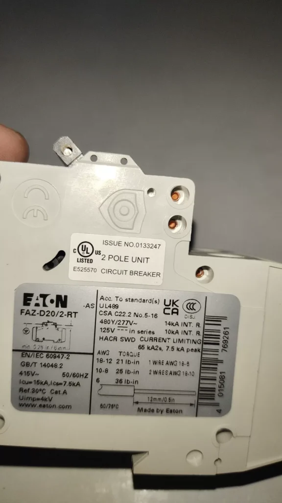 Eaton FAZ-D20/2-RT Circuit Breaker thumbnail