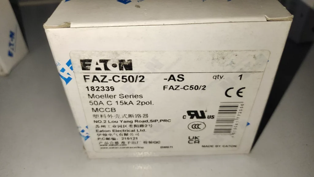 Eaton FAZ-C50/2-AS Circuit Breaker