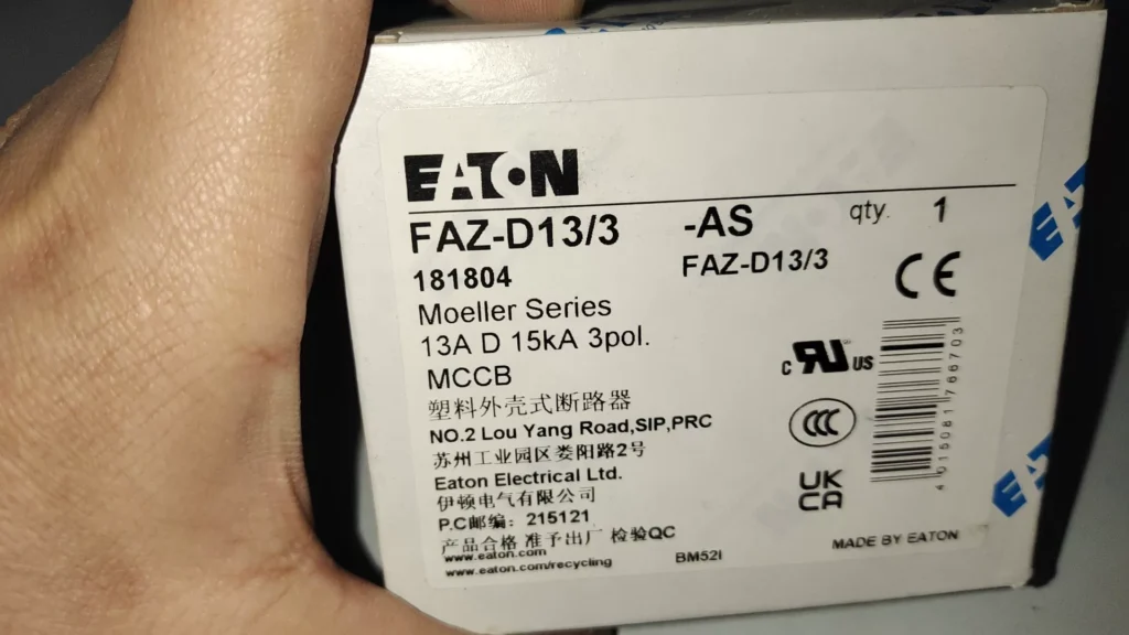 Eaton FAZ-D13/3-AS Circuit Breaker