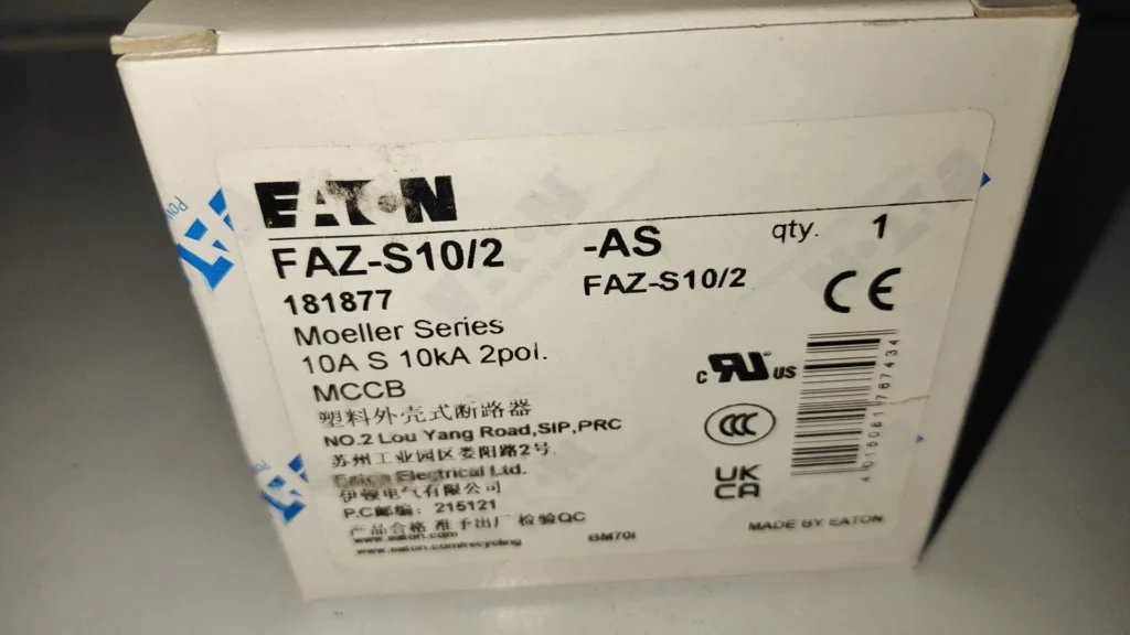 Eaton FAZ-S10/2-AS Circuit Breaker