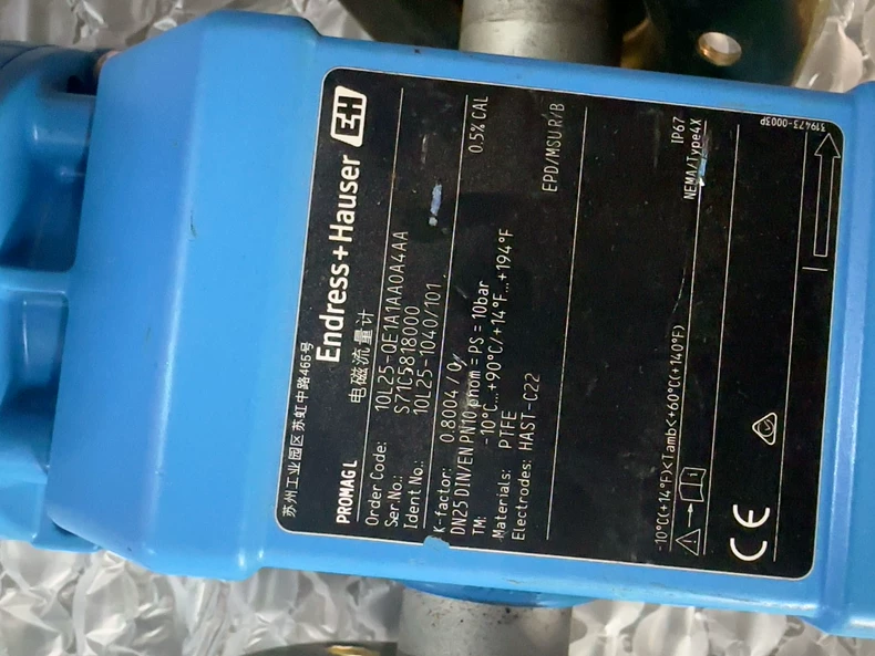 Endress+Hauser 10L25-QE1A1AA0A4AA Flow Meter