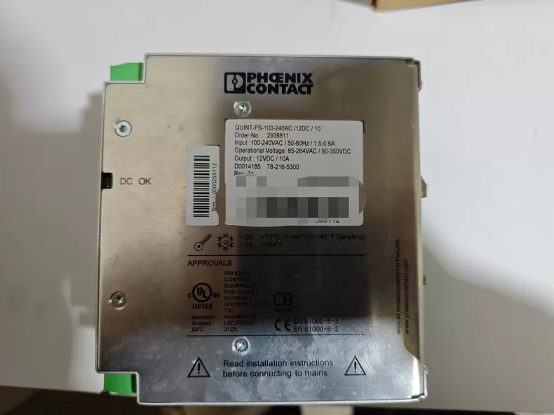 Phoenix Contact Power Supply Module QUINT-PS/100-240AC/12DC/10 thumbnail