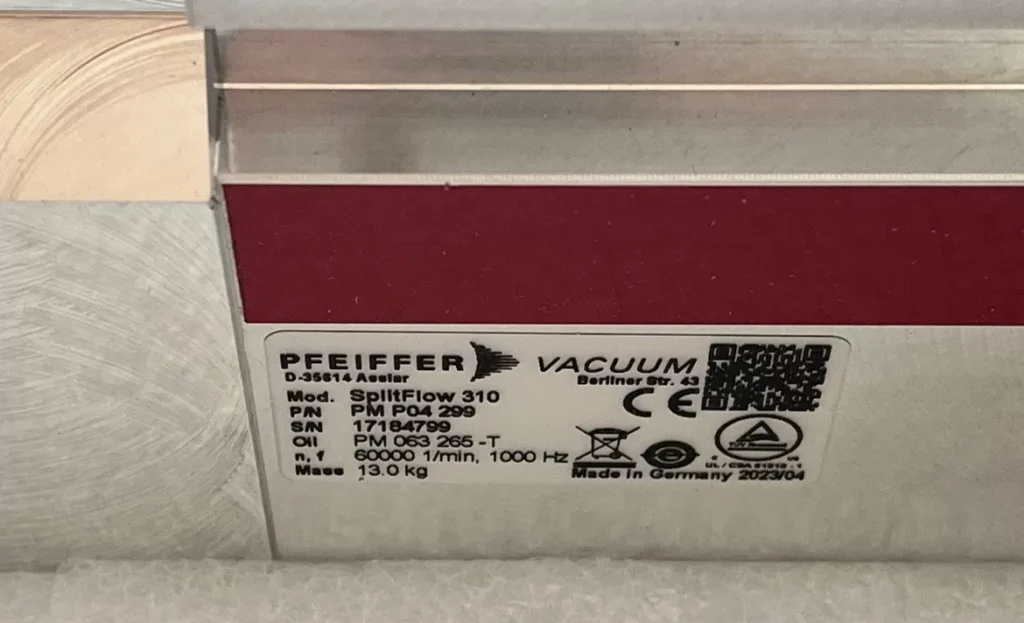 Pfeiffer Vacuum SplitFlow 310 Vacuum Pump thumbnail