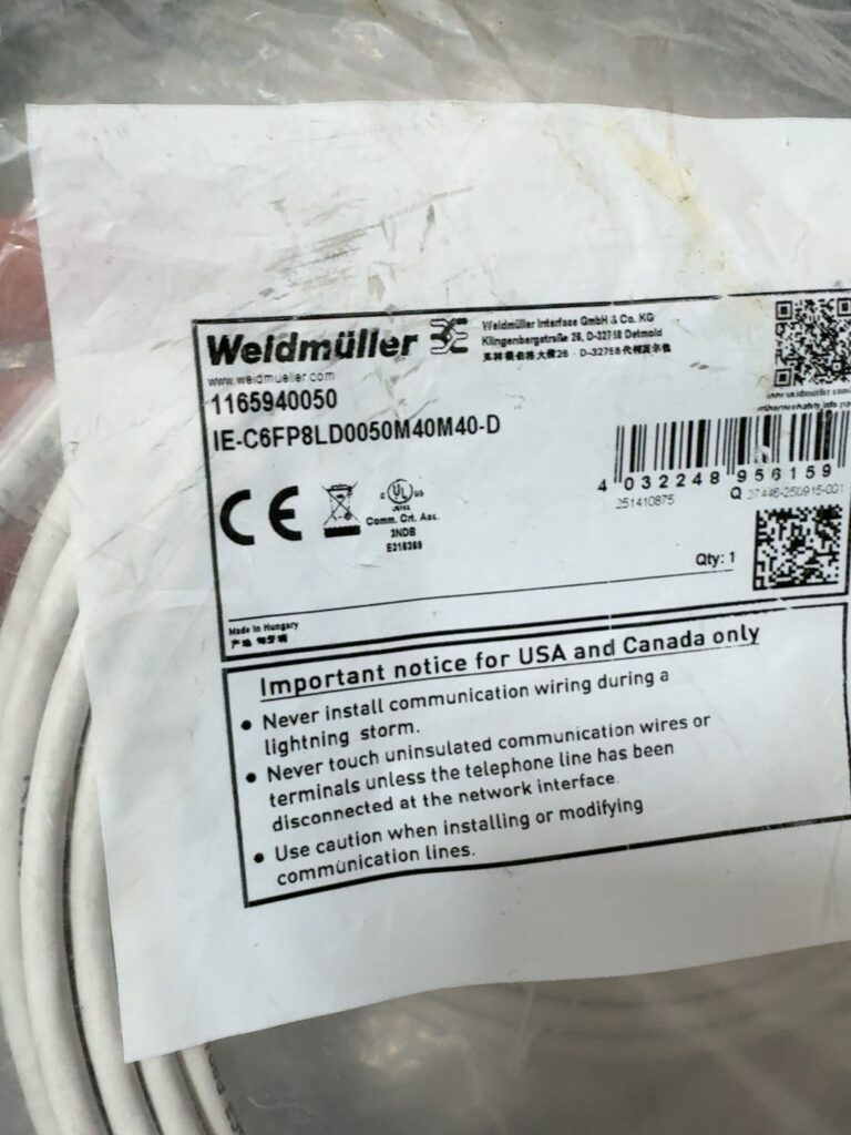 Weidmüller IE-C6FP8LD0050M40M40-D Cable
