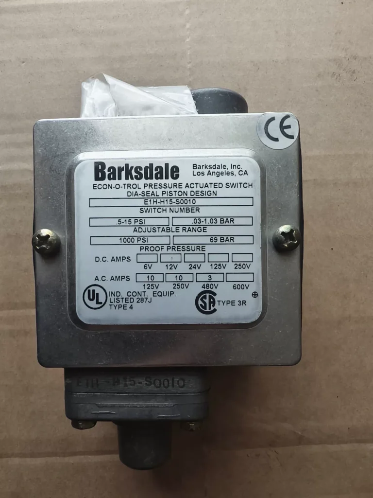 Barksdale E1H-H15-S0010 Pressure Switch