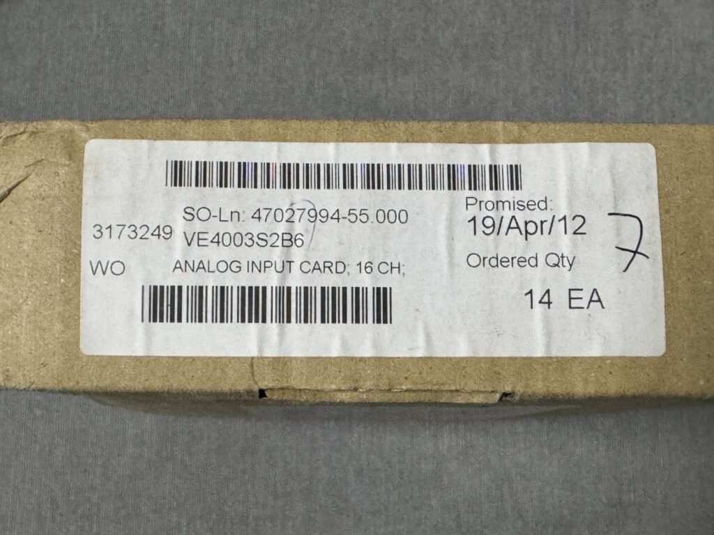 Emerson VE4003S2B6 Analog Input Card thumbnail