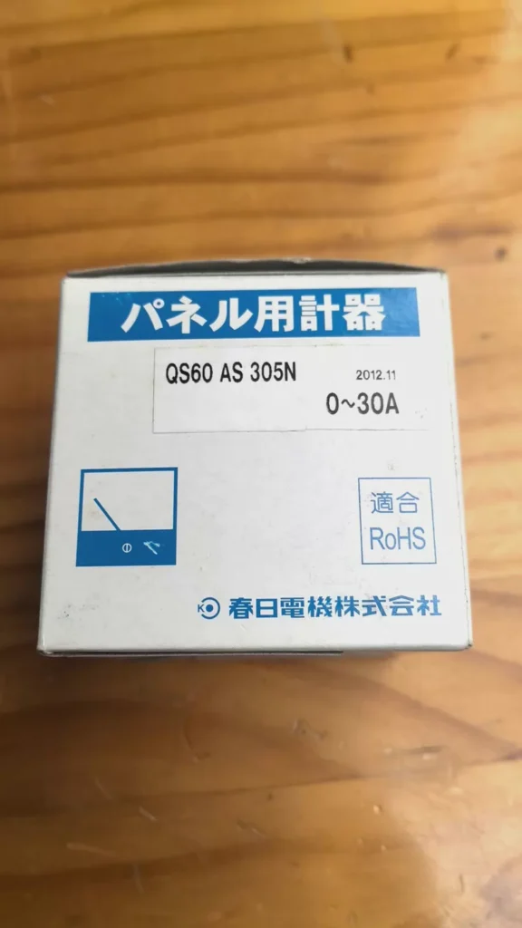 Kasuga Electric QS60 AS 305N 0-30-90A CT 30/5A Ammeter